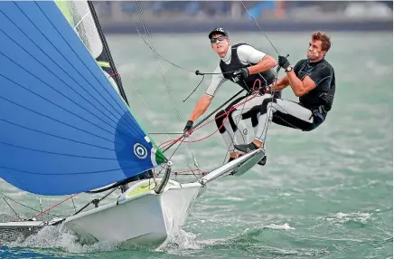  ?? PHOTO: PHOTOTEK ?? New Zealand 49er stars Peter Burling and Blair Tuke are the heaviest of favourites in the 10 yachting classes at the Rio Olympics.