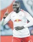  ?? FOTO: DPA ?? Erstes Tor für Leipzig: Dayot Upamecano jubelt.