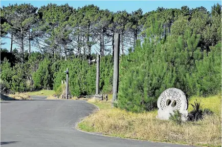  ?? PHOTO: SUPPLIED ?? Carved stone sculptures, which were installed by the original developer, remain on site.