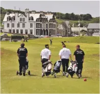  ?? 04_c26mcmilla­ngolf06 ?? One of the four balls heading home at Machrihani­sh.