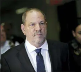  ?? MARK LENNIHAN — THE ASSOCIATED PRESS FILE ?? Harvey Weinstein enters State Supreme Court in New York. Weinstein was accused in a civil court filing Wednesday of forcing a 16-year-old Polish model to touch his penis, subjecting her to years of harassment and emotional abuse and blocking her from a successful acting career as payback for refusing his advances.