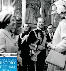  ?? ?? Royal diplomacy: The Queen and Prince Philip welcome Margrethe II in 1974