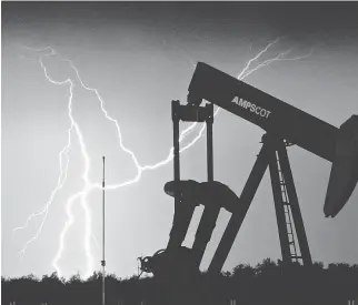  ?? DARRYL DYCK ?? An oil pump jack sits idle west of Edmonton. While Canadian government­s restrain oil and gas, the growing U.S. industry is reaping the benefits of lower emissions and job creation, Claudia Cattaneo writes.