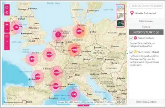  ??  ?? Nicht nur deutschlan­dweit, sondern auch im Ausland bietet die Telekom diverse Wlan-hotspots, die Sie mit einer Hotspot-flat kostenlos nutzen können. Diese ist in allen unlimitier­ten Tarifen der Telekom enthalten.