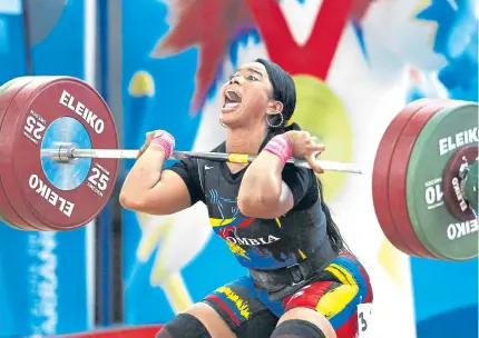  ??  ?? La medallista olímpica Leidy Solís se destacó en el Mundial de Levantamie­nto de Pesas que se cumplió en Tailandia. Va por más oros.EFE