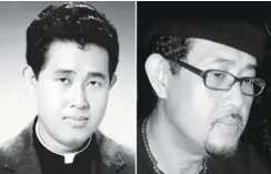  ??  ?? THE artist before and after he left his vocation to the priesthood.