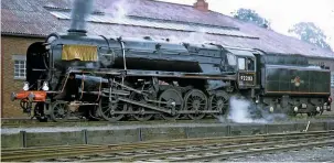  ?? COLOUR RAIL ?? At an open day in June 1968, ‘9F’ No. 92203 is ready to be named ‘Black Prince’. Note the inauthenti­c orange lining.