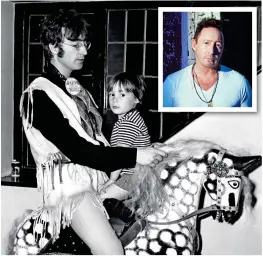  ?? ?? BORN ROCKER: Julian Lennon aged five with his father John in 1968, and, inset, today