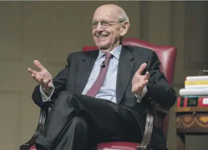  ?? EVAN VUCCI, POOL/AP ?? Retired Supreme Court Justice Stephen Breyer (shown in February) said recently at a lawyers’ convention in Chicago that he remains optimistic about the American legal system.