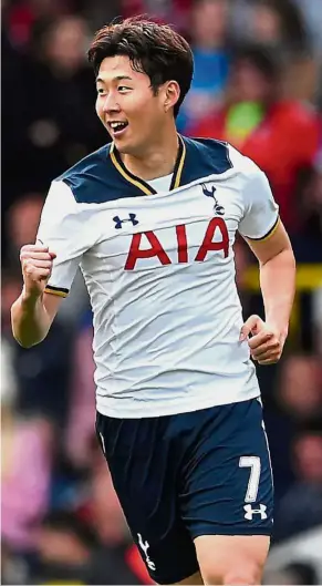  ??  ?? The new hero: Son Heung-min netted 21 times for Tottenham Hotspur in all competitio­ns to break compatriot Cha Bun-kum’s goal-scoring record in Europe. — AFP