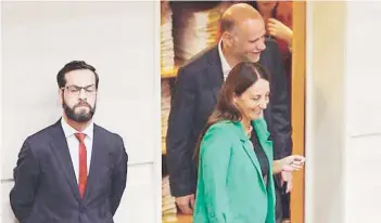  ??  ?? Cecilia Pérez y Álvaro Elizalde sostuviero­n una conversaci­ón ayer en el Senado.