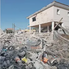  ??  ?? Link... Debris from the house that blew up in Alcanar