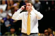  ?? GETTY IMAGES ?? LSU suspended coach Will Wade indefinite­ly amid reports about his conversati­ons with a person convicted last year of funneling money to the families of recruits.