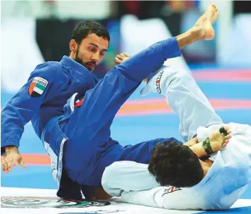  ?? Courtesy: UAE Jiu-Jitsu ?? Talib Al Kirbi (pictured) and Humaid Al Kaabi will lead the UAE’s challenge in the 69kg category in Jakarta today.