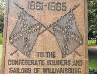  ?? ROBERT BRAUCHLE/STAFF FILE ?? The war monument’s removal may not be imminent because the United Daughters of the Confederac­y has until Jan. 31, 2021, to take full ownership of it.