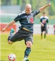  ?? Foto: Berchtold ?? Maximilian Bär, hier noch im Trikot des 1. FC Sonthofen, kehrt mit dem TSV Rain heute ins Allgäu zurück.