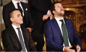  ??  ?? Luigi Di Maio (left) and Matteo Salvini have recently criticised Emmanuel Macron on inflammato­ry issues. Photograph: Alberto Pizzoli/AFP/Getty Images