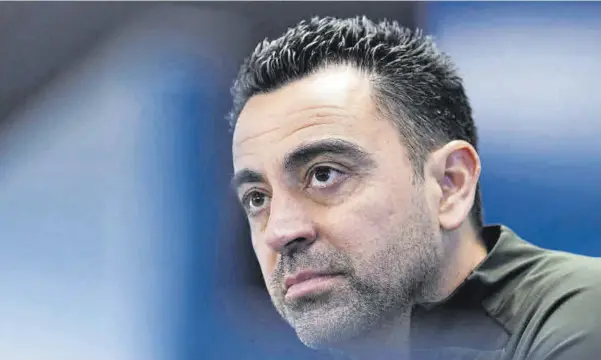  ?? // EFE ?? Xavi Hernández es ambicioso y no da todavía la competició­n liguera por perdida