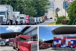  ?? Foto Suministra­da Por CCTU ?? El último bloqueo de transporti­stas en Paso Canoas, contra las medidas de Costa Rica, terminó el 29 de agosto.