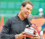 ?? AFP ?? Rafael Nadal beat Albert RamosVinol­as 61, 63 in just 76 minutes at the MonteCarlo ATP Masters Series final.