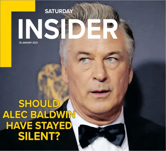  ?? Rust. ?? ACTOR Alec Baldwin is expected to be charged with two counts of involuntar­y manslaught­er after he handled a .45 Long Colt revolver that discharged and struck Halyna Hutchins on the set of the low-budget Western film