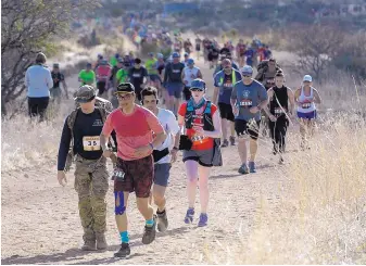  ?? GREG SORBER/JOURNAL ?? The Bataan Memorial Death March at White Sands Missile Range drew 8,471 registered marchers on Sunday, a record for the event.