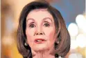  ??  ?? NANCY PELOSI
Presidenta de la Cámara Baja de Estados Unidos