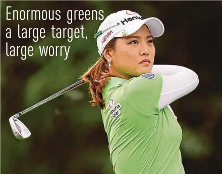  ??  ?? Ryu So-yeon says she could be lifted by the confidence gained with the putter over the last year.