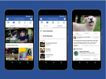  ??  ?? Facebook’s new video service is called ‘Watch’