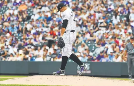  ?? Andy Cross, The Denver Post ?? Rockies pitcher Antonio Senzatela, a rookie right-hander at age 22, is 9-3 with a 4.79 ERA in 15 starts.