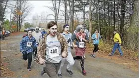  ?? CONTRIBUTE­D PHOTOS ?? Zombies are set to take over White Memorial in Litchfield during the Northwest CT YMCA’s Zombie Chase Challenge on Saturday, Nov. 5.