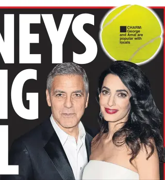  ??  ?? CHARM: George and Amal are popular with locals