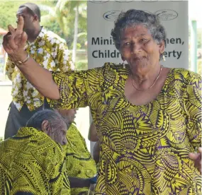  ?? Photo: Ronald Kumar ?? Senior citizens enjoying a dance during the Internatio­nal Day of Older Persons Celebratio­n at the Suva Bowling Club on October 1, 2019.