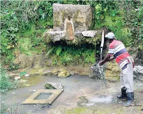  ?? OKOYE HENRY PHOTOS ?? Swimming Pool (Bathing Tank) that was constructe­d by the Maroons and is still being utilised by the people of Maroon Town and Flagstaff.