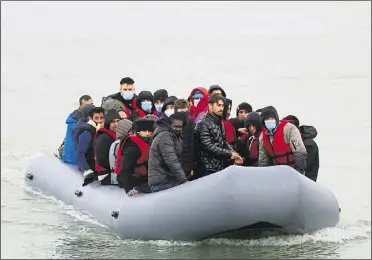  ?? ?? Thousands of people crossed the Channel to seek safety in the UK last year