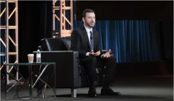  ?? RICHARD SHOTWELL/THE ASSOCIATED PRESS ?? Oscars host Jimmy Kimmel can’t write material too far ahead of the March 4 event because the mood of Americans is constantly shifting.