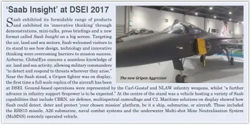  ??  ?? The new Gripen Aggressor