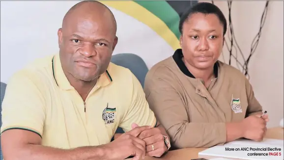  ?? Picture: ?? GOING AHEAD: ANC provincial secretary Zamani Saul (left) and ANC media liaison officer Naledi Gaosekwe. Danie van der Lith