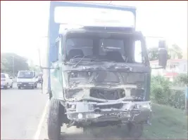  ??  ?? The second vehicle, motor lorry GPP 9433 that was involved in the accident.