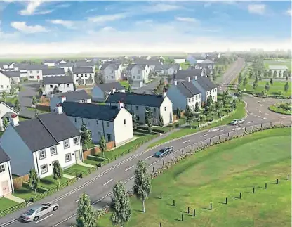  ??  ?? An artist’s impression of the proposed developmen­t being considered by Fife Council planners.