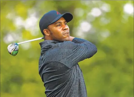  ?? Mike Ehrmann Getty Images ?? HAROLD VARNER III, tied for second in his best performanc­e in a major, isn’t fazed by how good leader Brooks Koepka has been. “If you don’t go to sleep and think, ‘Man, this makes me want to work harder, if I can be that good,’ then I don’t know why you’re playing,” he said.