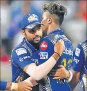  ?? AFP PHOTO ?? Mumbai Indians captain Rohit Sharma will hope his trumpcard Hardik Pandya fires.