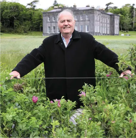  ??  ?? Lissadell House owner Eddie Walsh pictured at the vast estate on Monday as plans are revealed for 12 concerts a year at the venue.