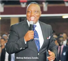  ??  ?? Bishop Bafana Zondo.