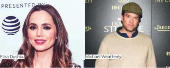  ?? Photos by AFP, AP and Reuters ?? Eliza Dushku Michael Weatherly