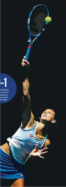  ?? Foto: Reuters ?? Karolína Plíšková byla ráda, jak si s ošemetným losem poradila, Mladenovic­ovou v Melbourne porazila 6:1, 7:5.