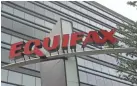  ??  ?? Equifax is accused of failing to adequately patch a security flaw that enabled hackers to swipe about 147 million names and dates of birth, 145.5 million Social Security numbers and 209,000 payment card numbers and expiration dates in 2017. MIKE STEWART/AP