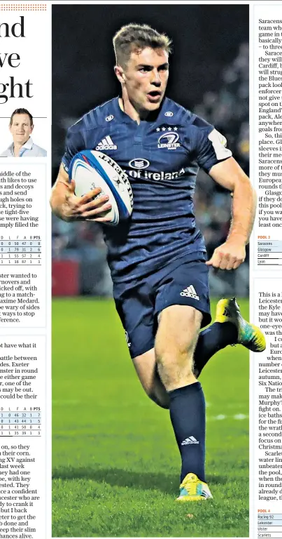  ??  ?? Playmaker: Leinster scrum-half Luke Mcgrath had a wake-up call against Toulouse
