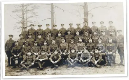  ??  ?? This photograph of f the 2nd Battalion of the Royal Sussex Regiment was found in a junk shop in Rye