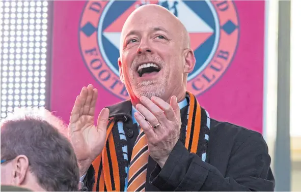  ??  ?? New Dundee United owner Mark Ogren was at Tannadice on Saturday to watch his side beat Dunfermlin­e 1-0.